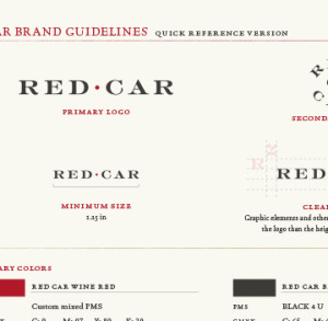 Red Car Wine brand guidelines