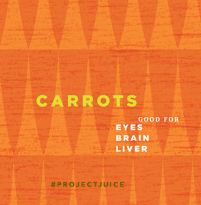 Project Juice brand pattern - carrots