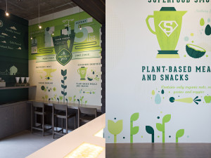 Project Juice in-store environmental graphics