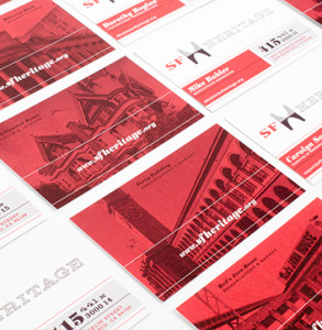 SF Heritage business cards