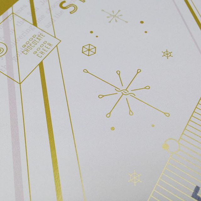 Press check sneak peek // Holiday wrap by #chendesign for something delicious from @staffordschocolates