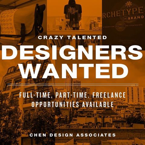 Yes we're looking for more print and digital designers. Send portfolio link and cover letter to info chendesign.com #chendesign