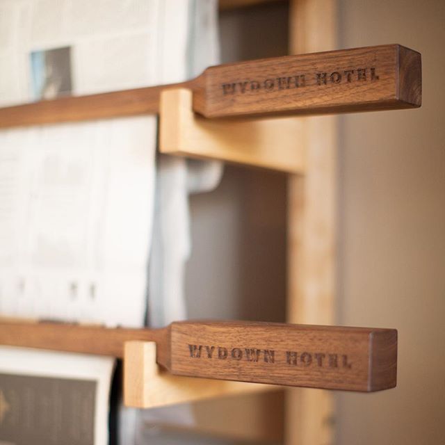 Custom-designed old school  newspaper rack for @wydownhotel -- part of the hotel #rebrand by #chendesign 
photo credit @lisskaseman