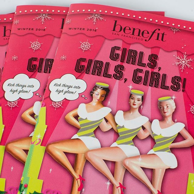 Finally out: winter 2016 catalog by #chendesign for @benefitcosmetics lands in 35 countries worldwide. We've almost never been this cheeky and quirky in so many languages.
