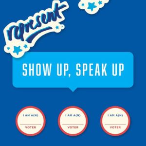 Show Up, Speak Up vote stickers